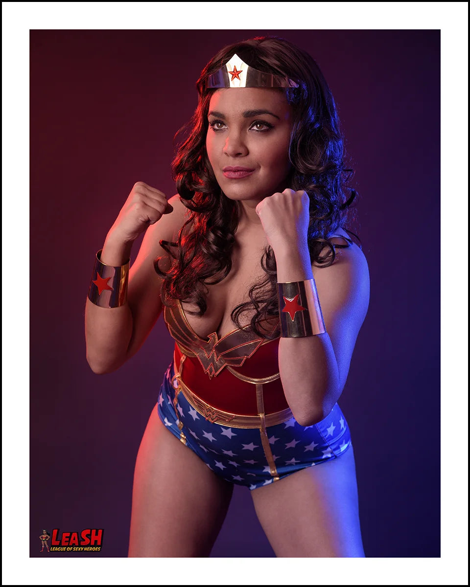 Wonder Woman cosplay print, fighting pose by Shaletta