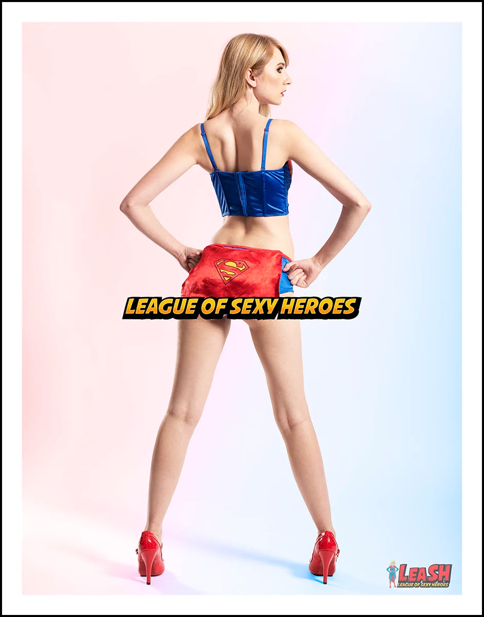 Supergirl cosplay print, standing back pose by Taylor Mae