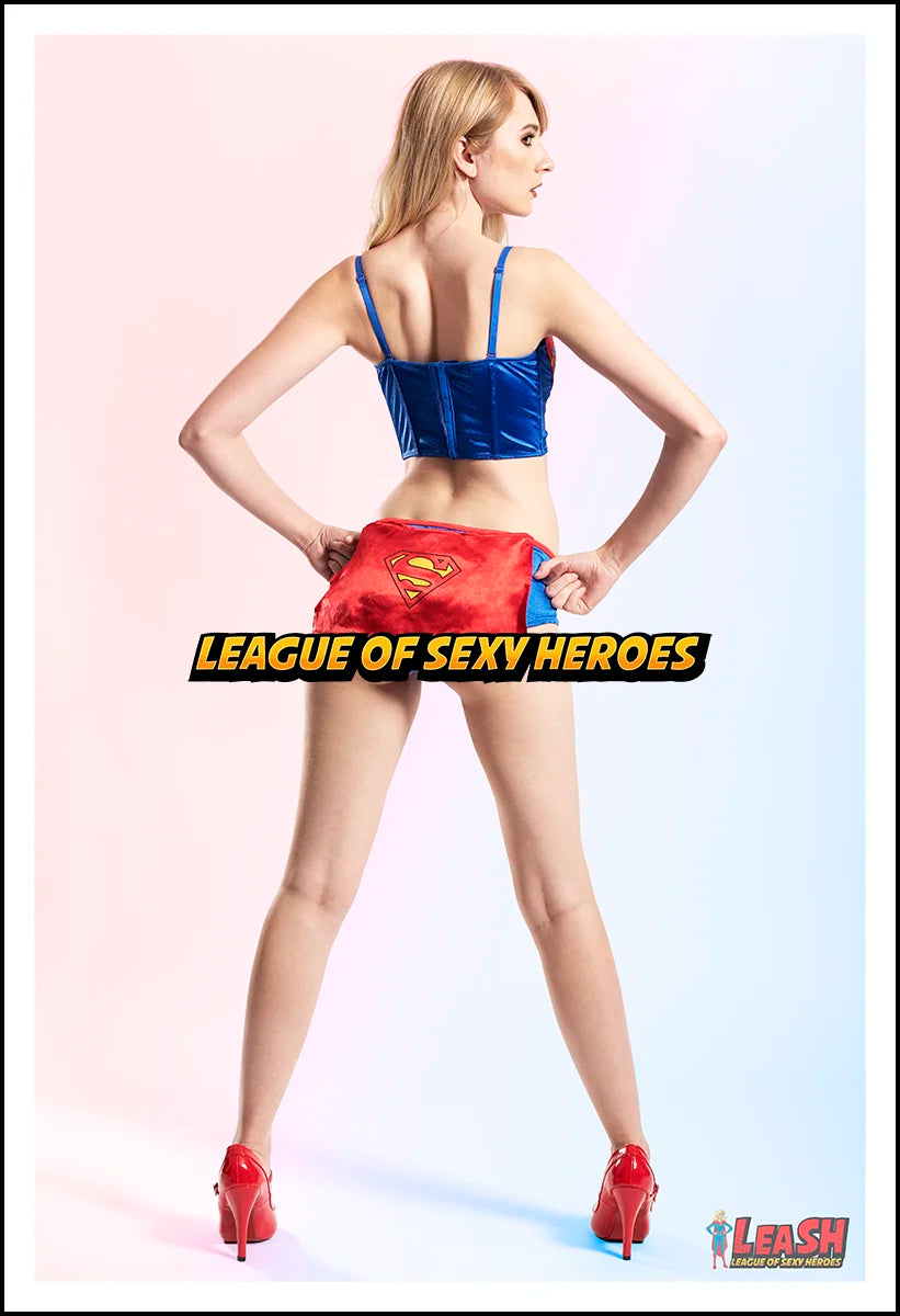 Supergirl cosplay print, standing back pose by Taylor Mae