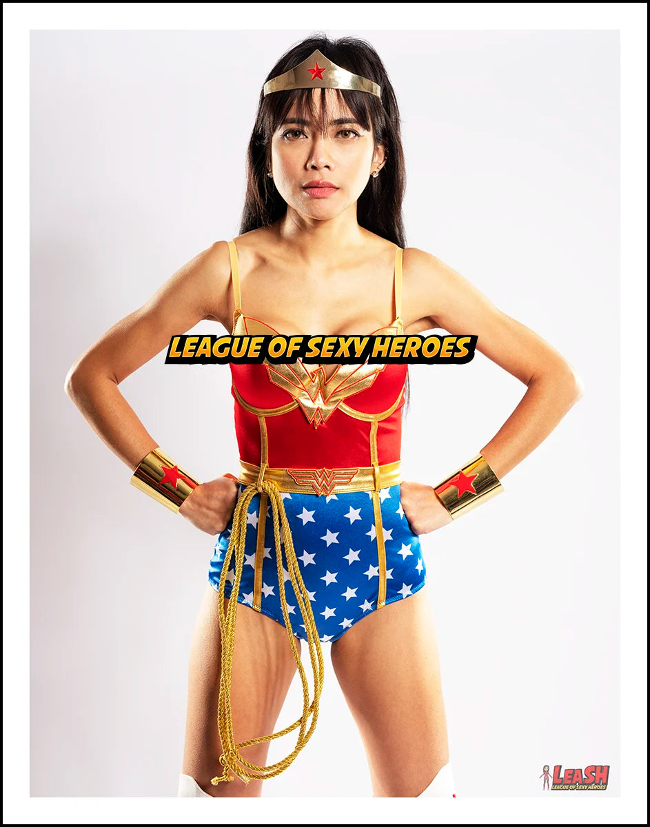 Wonder Woman cosplay print, classic pose by Aliya